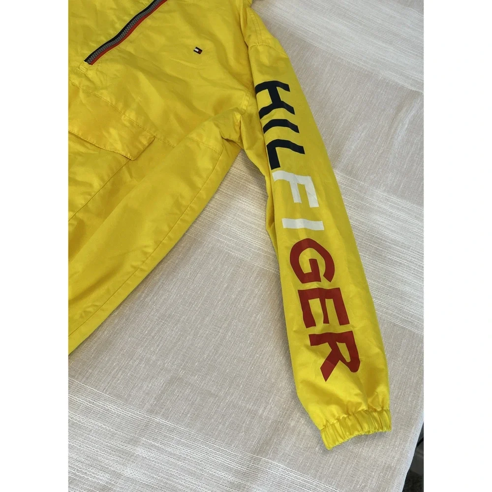 Tommy Hilfiger Hooded Youth Jacket Large 16-18 Yellow Windbreaker Kids‎ L